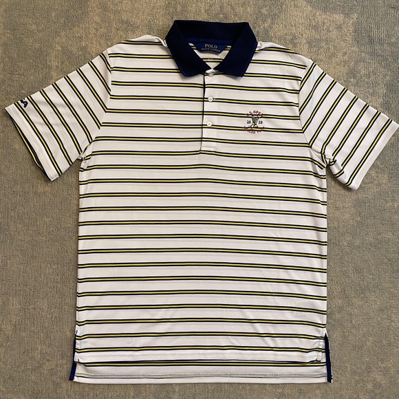 Polo Ralph Lauren Other - 2020 U.S. Open Winged Foot Shirt Polo Mens Medium White Stripe Golf Ralph Lauren